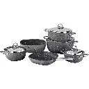 طقم حلل سافلون مربع تيتانيوم 10 قطع