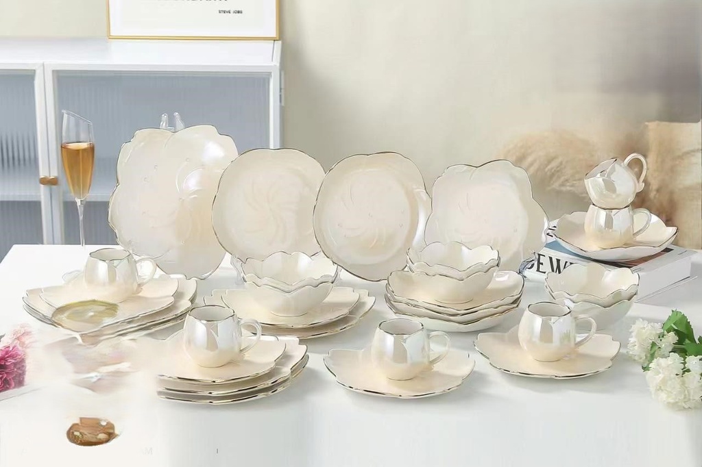 طقم عشاء وردة 30 قطعه - M.S.A