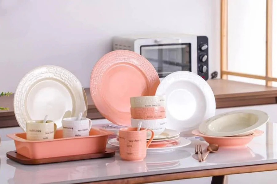 طقم عشاء بورسلين 38 قطعة