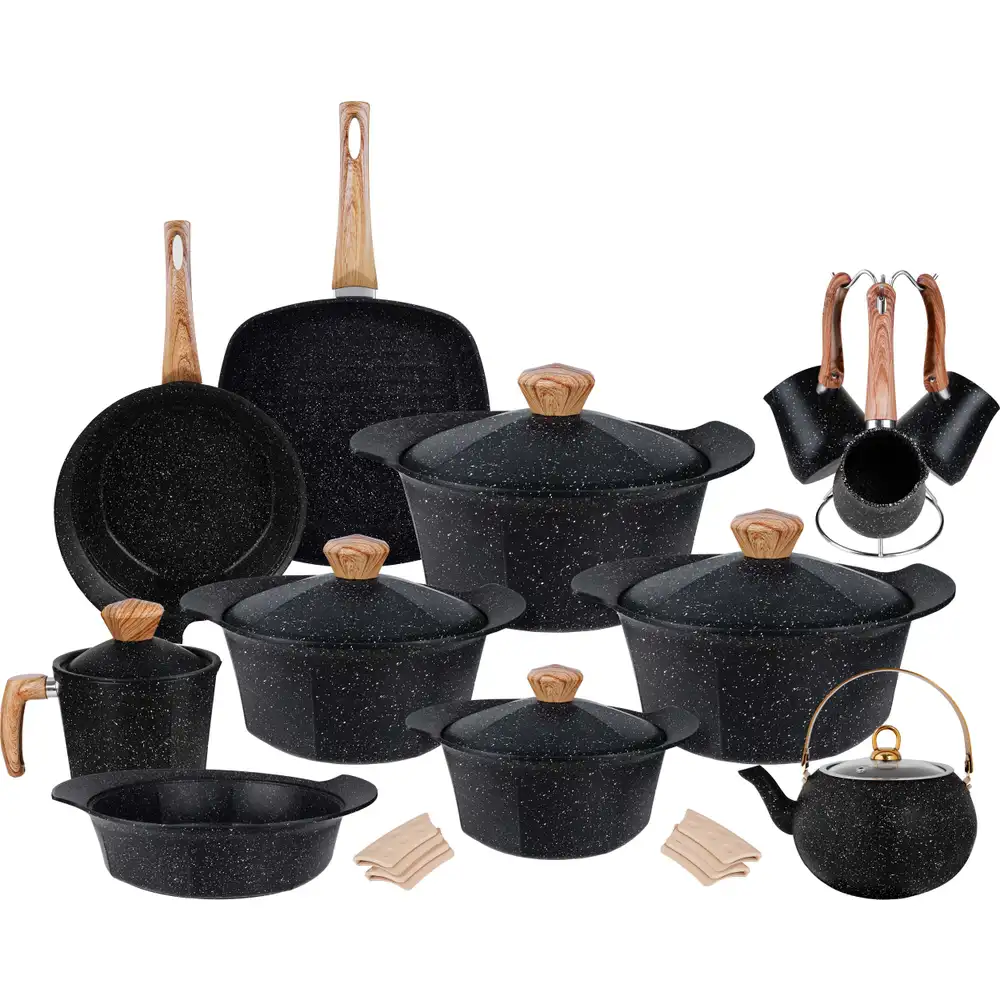 طقم حلل ايديال هوم 23قطعة جرانيت 