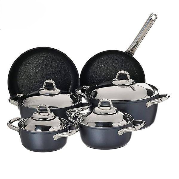 طقم حلل سافلون مربع  10 قطع تيتانيوم او جرانيت