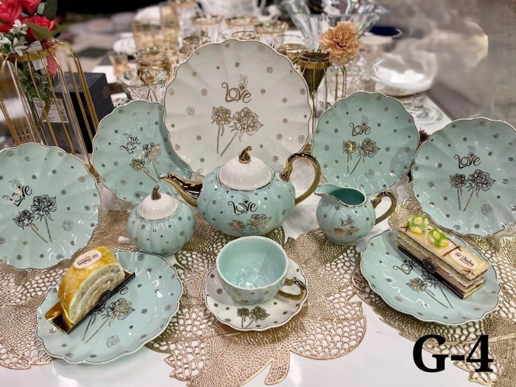 طقم شاي وجاتوه 24 قطعه بورسلين