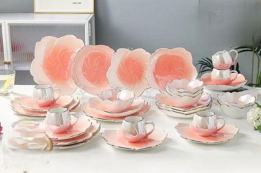 [000900901] طقم عشاء وردة 30 قطعه - M.S.A