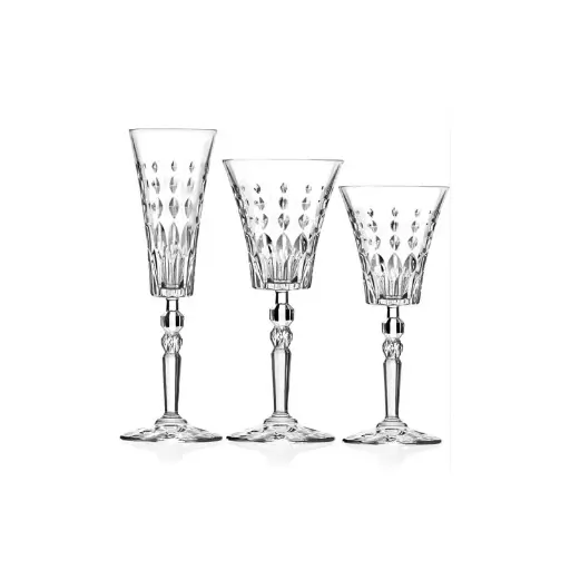 [32002067] طقم كاسات مارلين 18 قطعة شفاف متعدد الاحجام-RCR