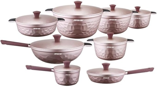 طقم حلل ارشيا دايموند 16 قطعة - ARSHIA HIGH COPY