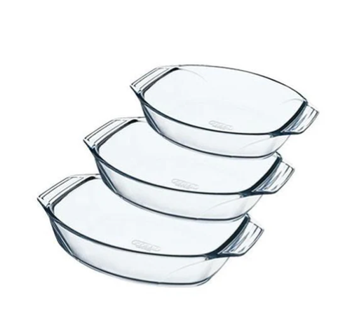 [91005002] طقم طواجن بيركس 3قطعة بيضاوى بيد BO